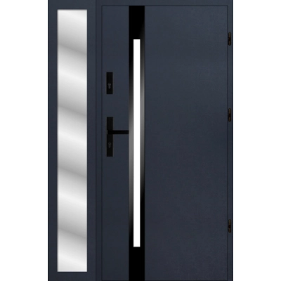 Drzwi zewnetrzne S60 BLACK z naswietlem antracyt 72mm